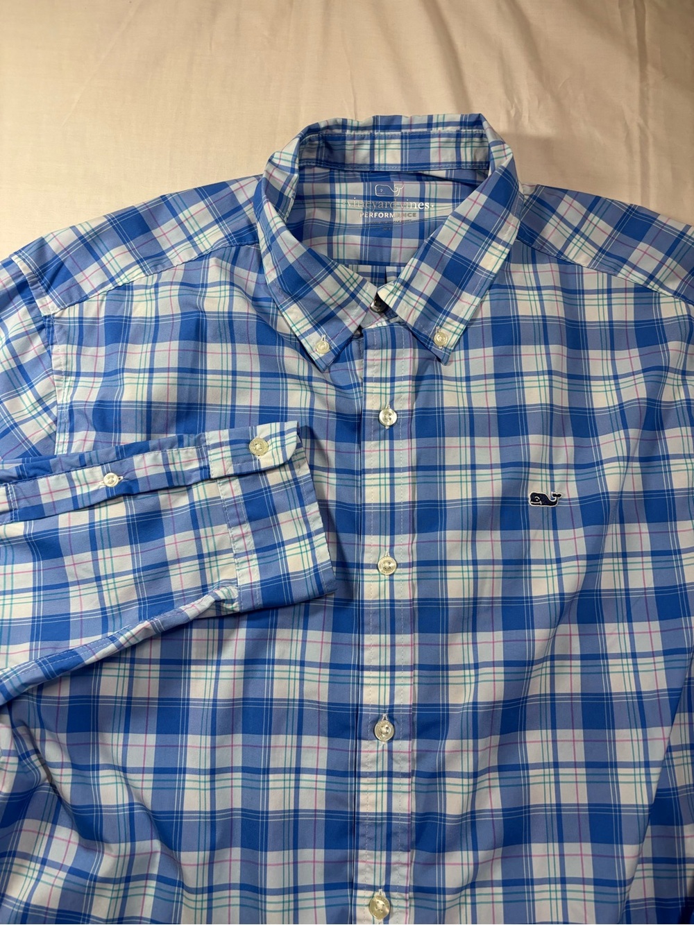 Vineyard Vines Men's Profomance Classic Fit Button Up Size Xl Whale Shirt